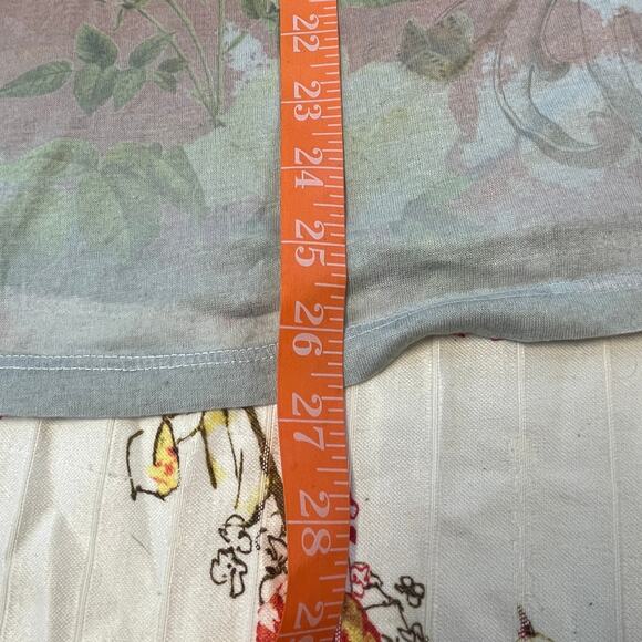 Casual Freedom Silk Blend Blouse Womens Size Small Rose Pattern Square Neck Top - Picture 7 of 13